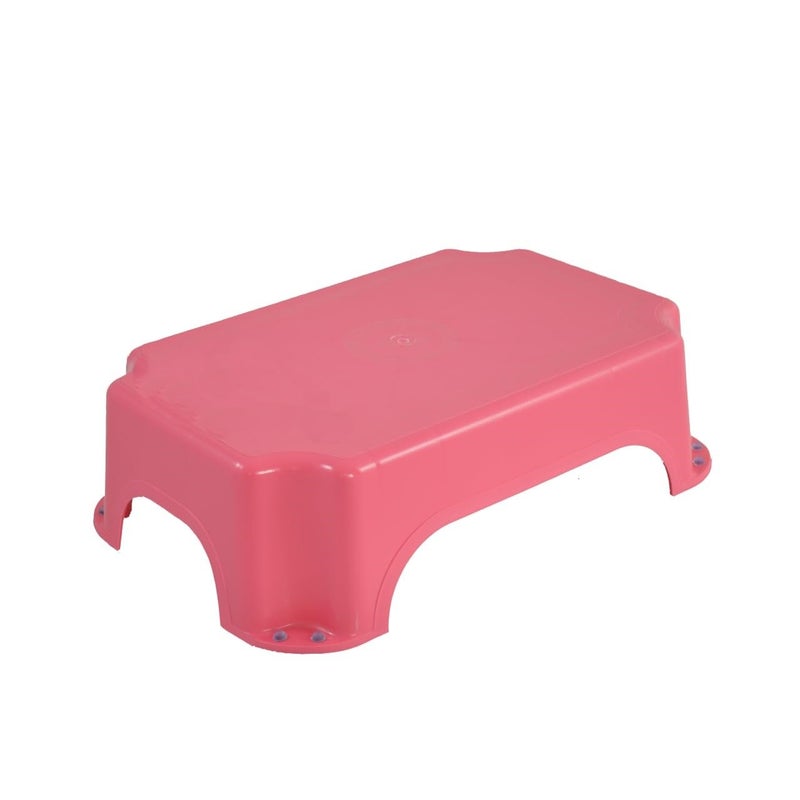 shopobox Unbreakable Solid Patla Bathroom Stools Pink - Image 1