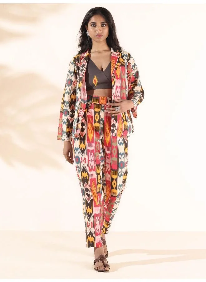 trueBrowns  trueBrowns Cola Cotton Ikat Pant Suit Set for Women | Best Price UAE