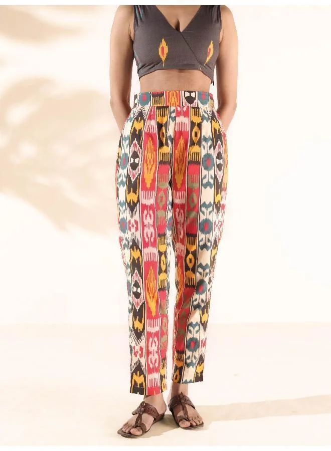 trueBrowns  trueBrowns Cola Cotton Ikat Pant Suit Set for Women | Best Price UAE