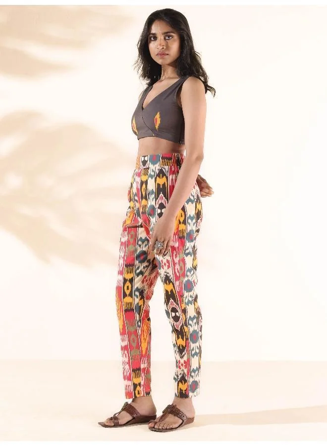 trueBrowns  trueBrowns Cola Cotton Ikat Pant Suit Set for Women | Best Price UAE