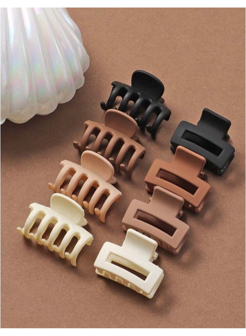 8 Pieces Of Small Multi-Colored Hair Clips - Image 1