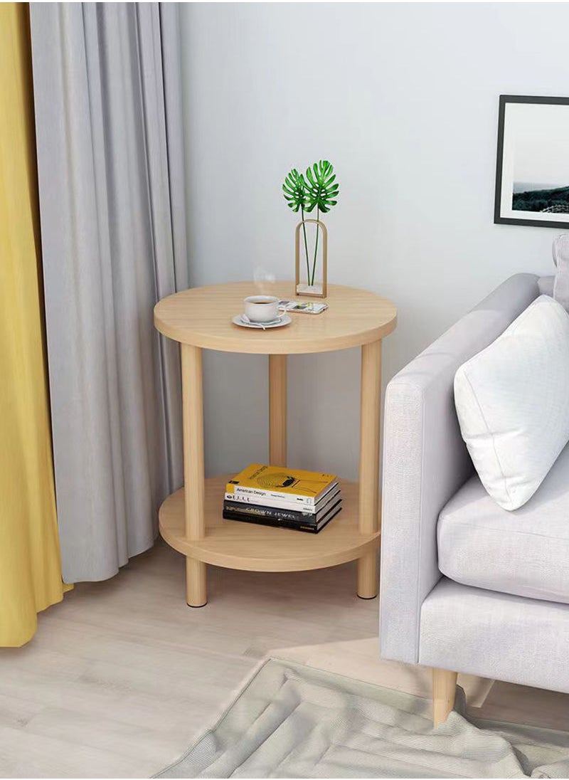 Sharpdo - Double Deck Sofa Side Table Simple Modern Small Table Simple Bedside Table Small Tea Table In Bedroom - Image 1
