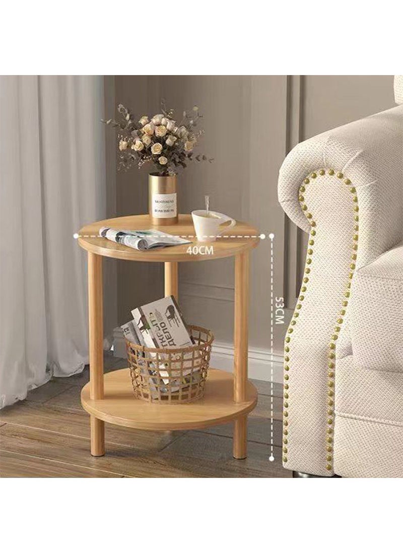 Sharpdo - Double Deck Sofa Side Table Simple Modern Small Table Simple Bedside Table Small Tea Table In Bedroom - Image 1