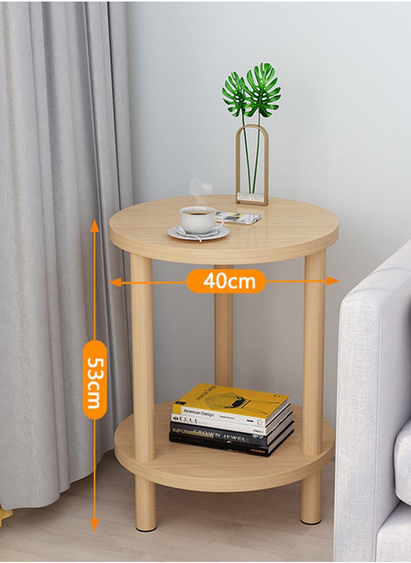 Sharpdo - Double Deck Sofa Side Table Simple Modern Small Table Simple Bedside Table Small Tea Table In Bedroom - Image 1