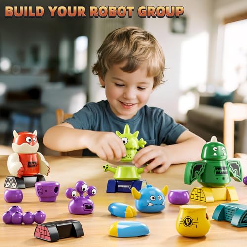 KIZONLY Magnets Robot Building Toys for Kids Ages 35 48 36 PCS Monsters Robot Building Blocks Set with Storage Box Creative Learning Christmas Birthday Gifts Toys for Boys Girls Ages 212 - Image 5