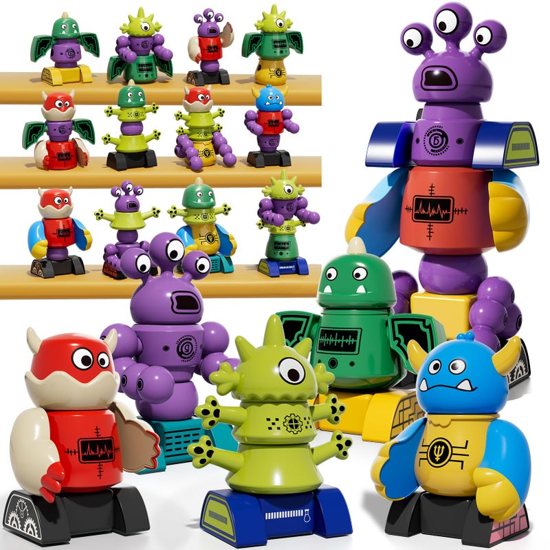 KIZONLY Magnets Robot Building Toys for Kids Ages 35 48 36 PCS Monsters Robot Building Blocks Set with Storage Box Creative Learning Christmas Birthday Gifts Toys for Boys Girls Ages 212 - Image 3