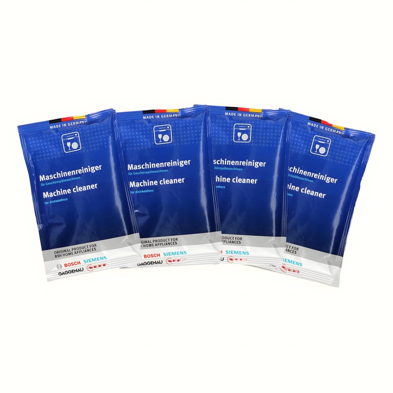 Bosch 312477 Dishwasher Cleaner - 1 Pack of 4 Bags (Total: 6.4 oz / 180g, Each 1.6 oz / 45g) - Removes Limescale & Grease - Improves Performance & Extends Appliance Life - Image 3