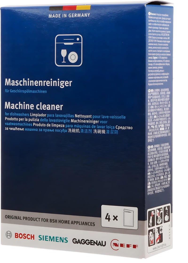 Bosch 312477 Dishwasher Cleaner - 1 Pack of 4 Bags (Total: 6.4 oz / 180g, Each 1.6 oz / 45g) - Removes Limescale & Grease - Improves Performance & Extends Appliance Life - Image 2