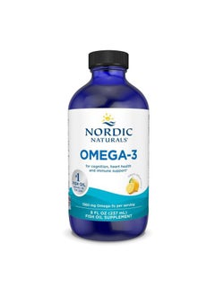 NORDIC NATURALS Omega-3, Lemon Flavor - 8 oz - 1560 mg Omega-3 - Fish Oil - EPA & DHA - Immune Support, Brain & Heart Health, Optimal Wellness - Non-GMO - 48 Servings  - Image 1
