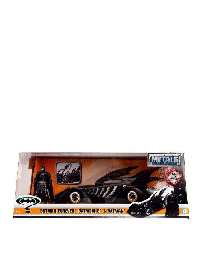 Jakks Pacific Batman Forever Batmobile & Batman 1/24 Scale Metal Diecast Models 