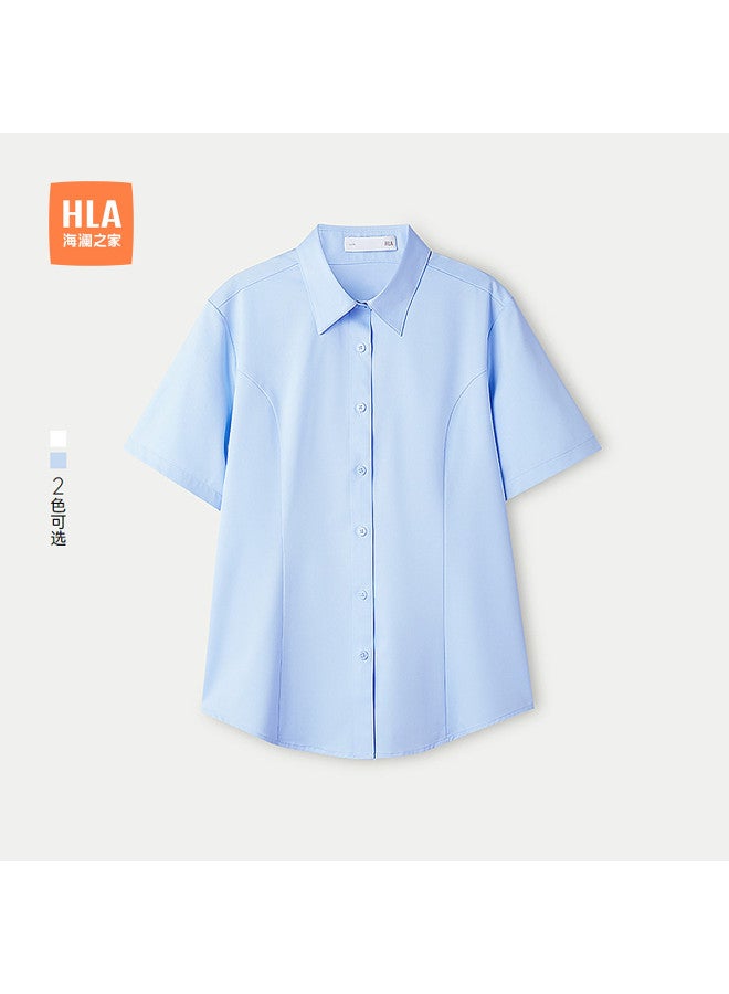 HLA 25 Summer Fitted And Stylish Women'S Short Sleeve Dress Shirt - Image 2
