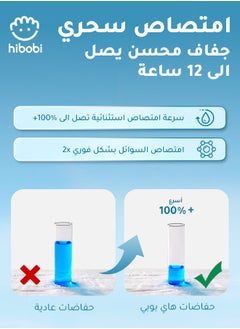 hibobi عبوتين من حفاضات الأطفال ذات التقنية العالية فائقة النحافة حجم 1، 132 (66 × 2 عبوة) حفاضات، 0-4 كجم  - Image 3