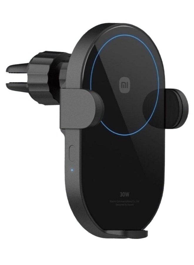 Mi 30W Max Qi Wireless Car Charger Auto Pinch with Intelligent Infrared Sensor Fast Charging Car Phone Holder Black - Image 3