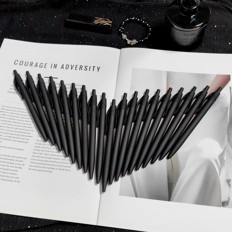あおぞら(AOZORA) Aozora Pens Bulk 30 Pack Black Click Pens No Bleed Wholesale Retractable Ballpoint Pens Medium Point,Smooth Ink Pens for Journaling School Office Supplies 1.0MM Black Ink - Image 3