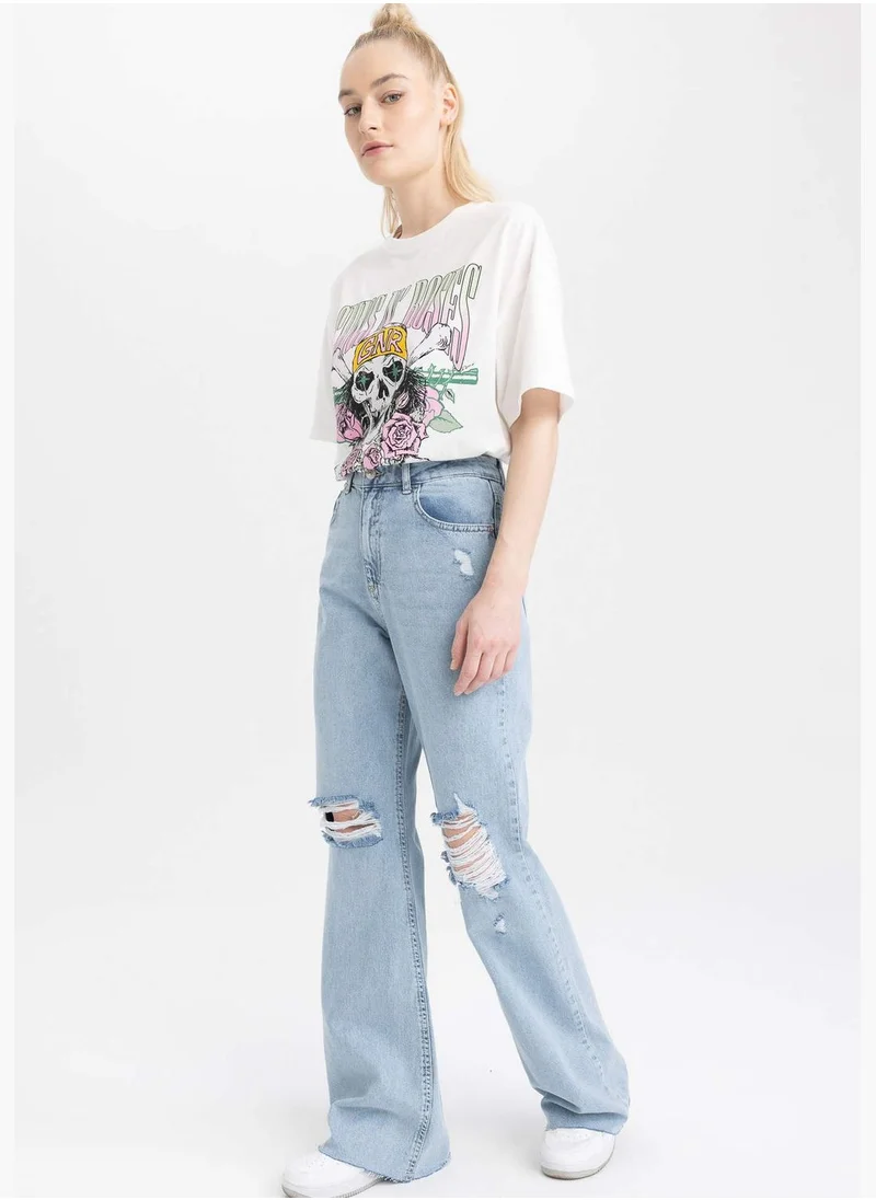DeFacto Woman Wide Leg Denim Trousers