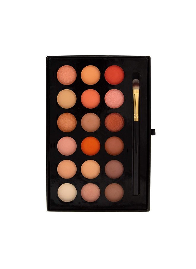 Mad Beauty Friends Tv Show Make Up Eyeshadow Palette With Brush Gorgeous Neutral Colors For Everyday Beauty Looks And Routines Easy To Use Shades Warm Nudes Browns Oranges  - Image 3