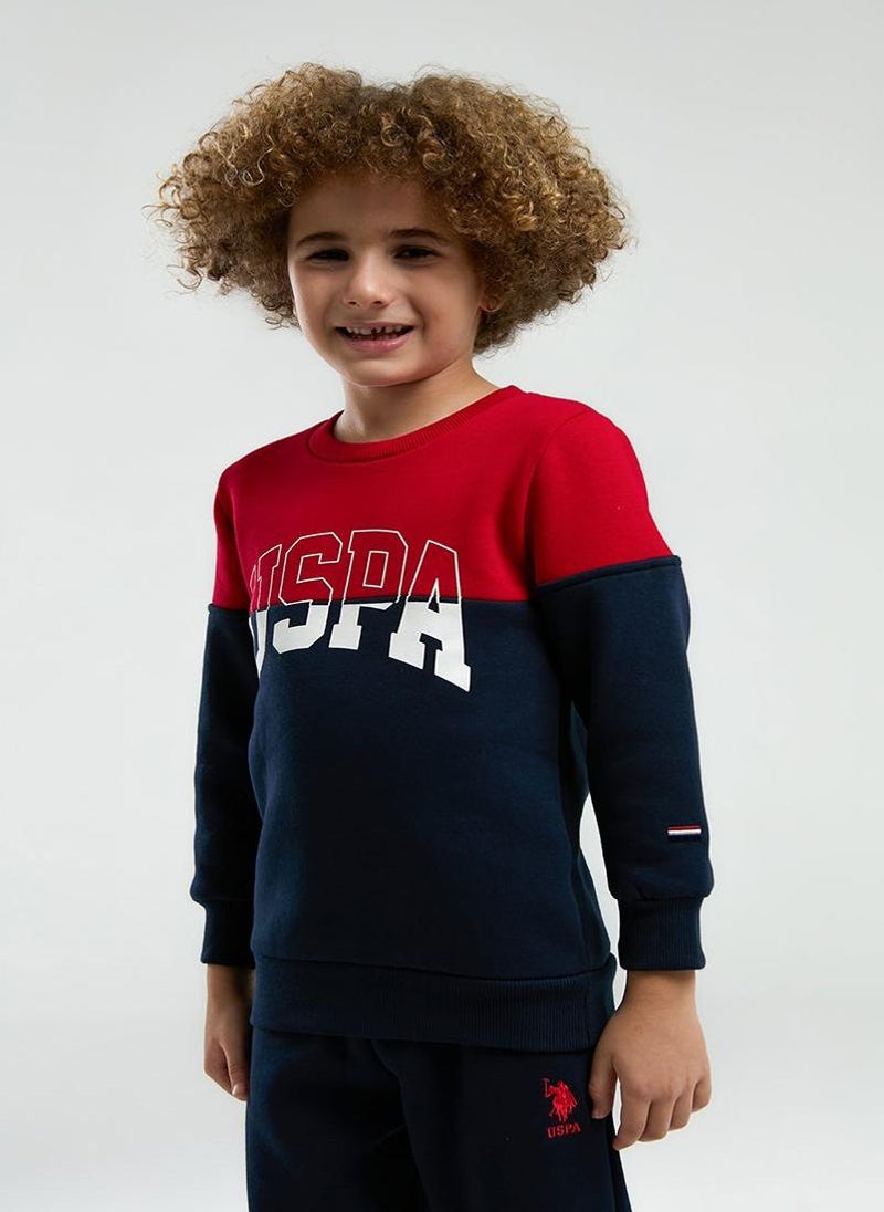 U.S. Polo Assn. U.S. Polo Assn. Boys Navy/Red Tracksuit Set  - Image 3