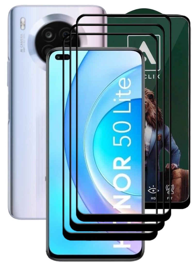 ACLIX 3 Pieces Antistatic ESD Dustproof Premium Quality High Definition Tempered Glass Screen Protector Designed For Honor 50 Lite - Image 1