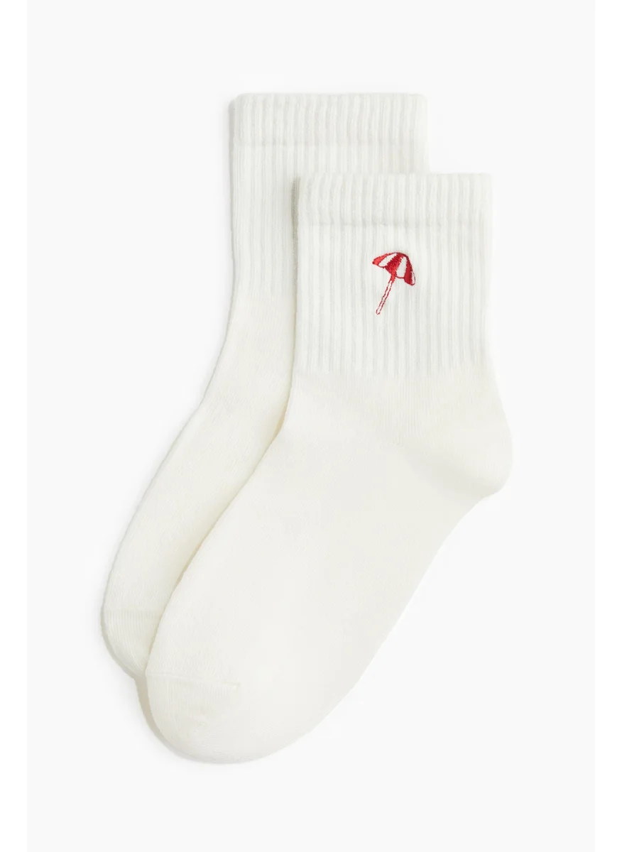 H&M Motif-Detail Socks
