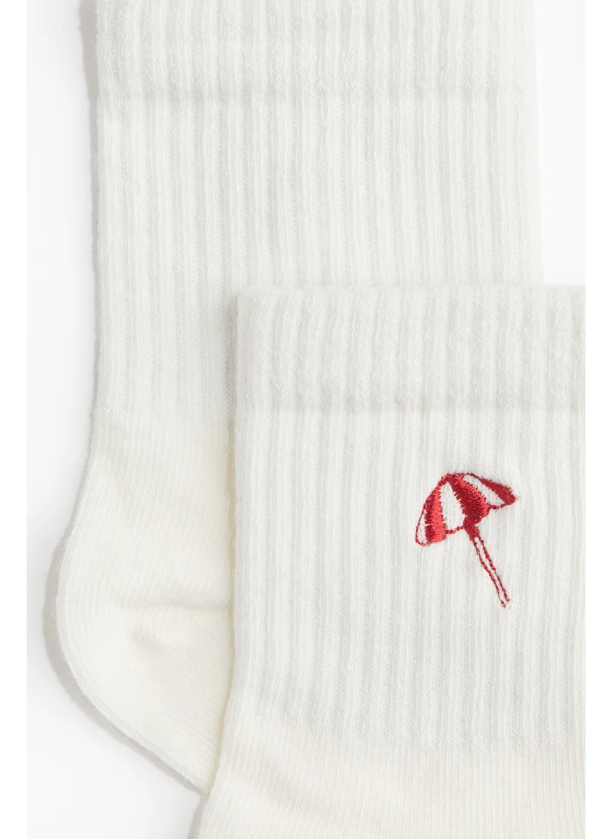 H&M Motif-Detail Socks
