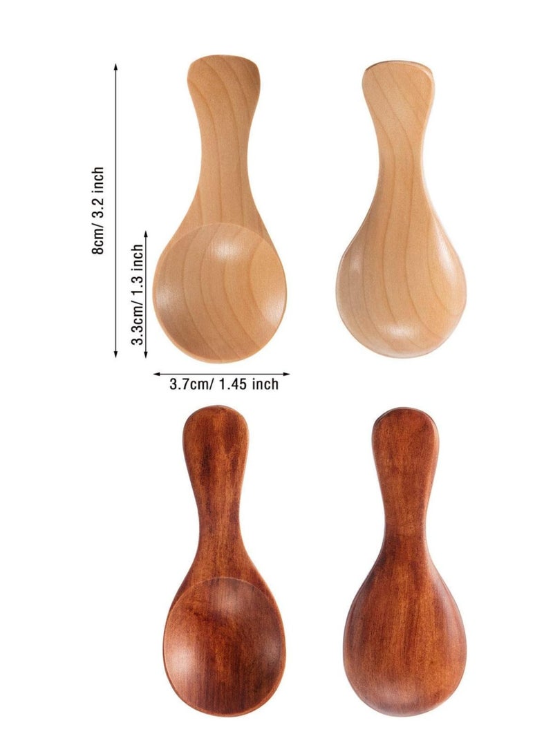 Oasisgalore 20-Pack Mini Wooden Spoons for Condiments Sugar Honey, Teaspoon for Coffee, Jam, Ice Cream - Image 3