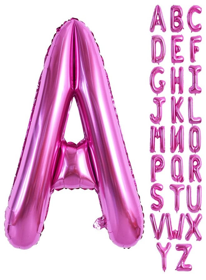 TONIFUL 40 Inch Large Rose Red Letter A Balloons Giant Alphabet Hot Pink Letter Balloons,Foil Mylar Big Balloons for Birthday Party Anniversary Supplies Decorations - Image 1