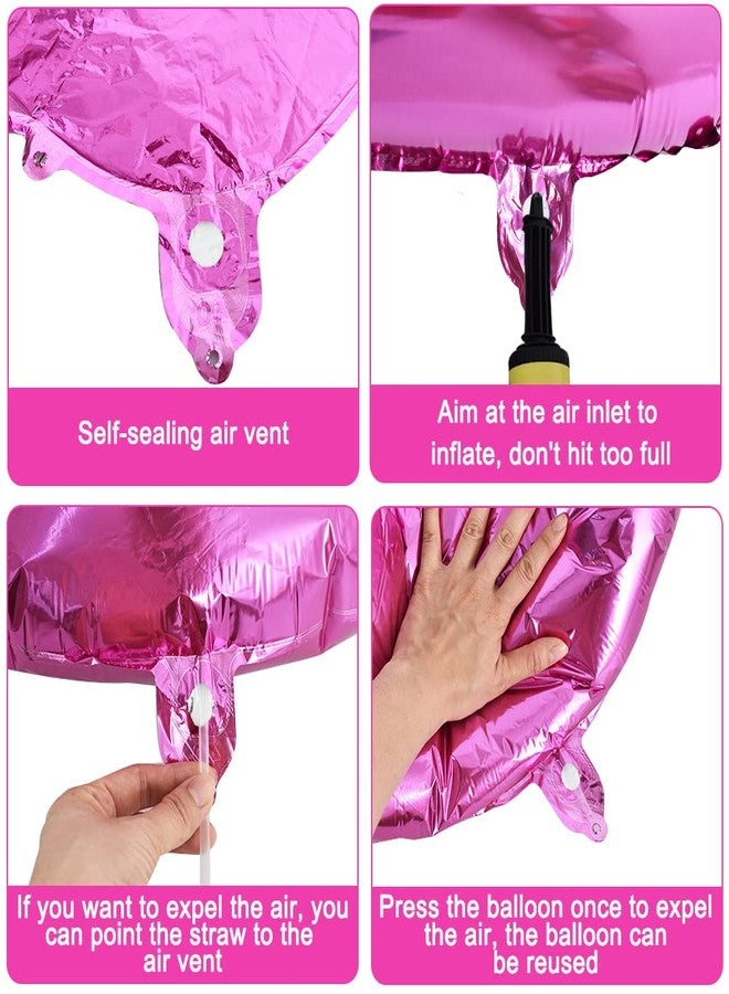 TONIFUL 40 Inch Large Rose Red Letter A Balloons Giant Alphabet Hot Pink Letter Balloons,Foil Mylar Big Balloons for Birthday Party Anniversary Supplies Decorations - Image 3