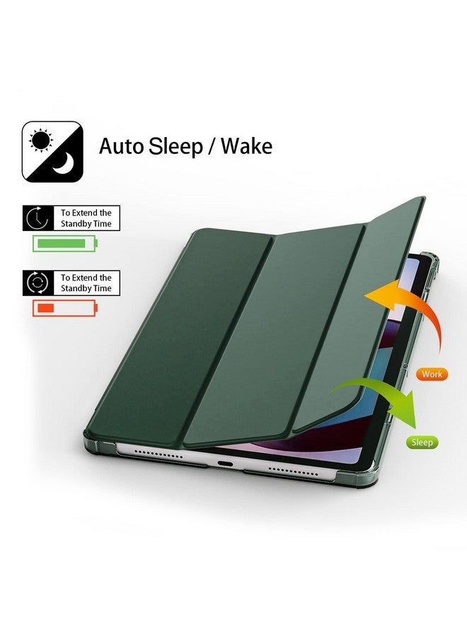 ProElite Case Cover for Redmi Pad SE 11 inch Cover, Smart Flip Case Cover for Redmi Pad SE 11 inch Translucent Back with Stylus Pen [Auto Sleep Wake Feature], Dark Green - Image 4