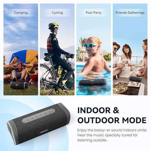 EarFun Bluetooth Speaker, UBOOM L Portable Speaker 28W Loud Stereo Sound, Rich Bass, IP67 Waterproof & Dustproof, Dual Pairing, Built-in Mic, Low Latency, Wireless Speaker for Party, Indoor & Outdoor - Image 4