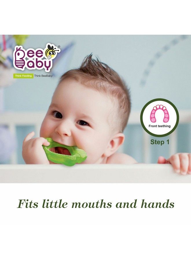 Beebaby Fruit Shape Soft Silicone & Water Filled Teethers Combo With Carrying Case. 100% Bpa Free. 100% Food Grade. (Green Grapes Green Banana & Green Apple) 3 Months + - Image 4