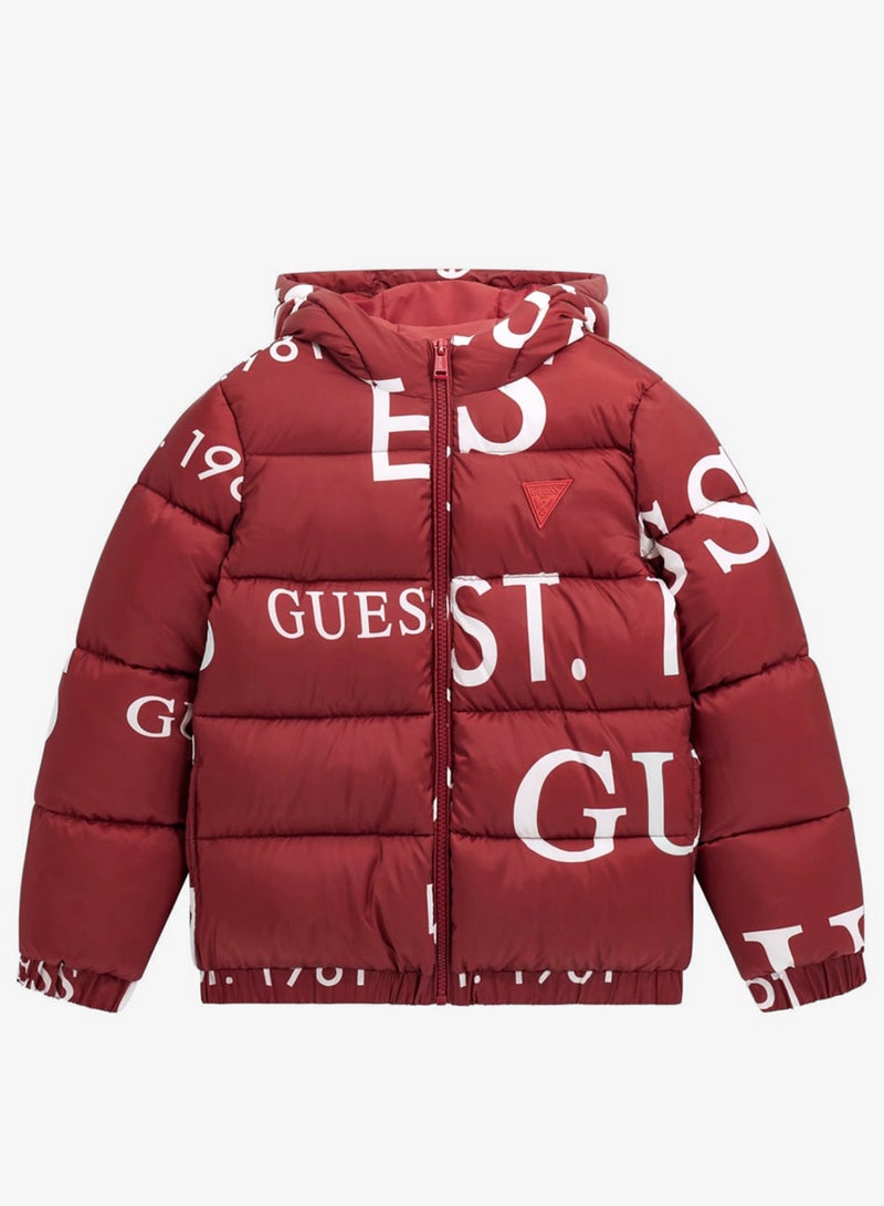 GUESS Kids Oversize Hooded Puffer Jacket - Image 1