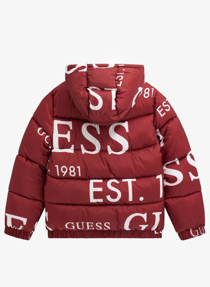 GUESS Kids Oversize Hooded Puffer Jacket