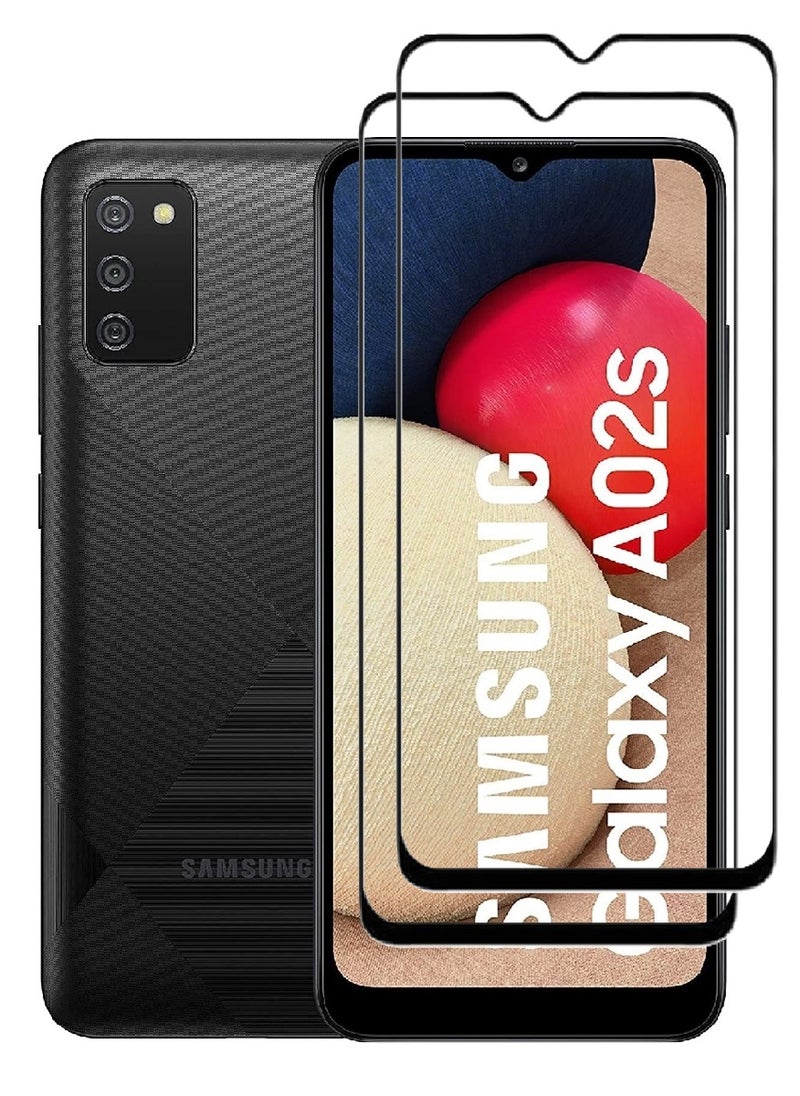AINA 2 Pieces Tempered Glass Screen Protector 5D Designed For Samsung Galaxy A02s Full Glue Edge to Edge Full Screen Coverage And Bubble Free - Image 1