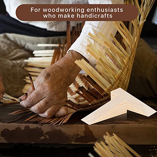 Elesunory 20 Pack Wooden Wedges for Chair Caning Supplies, Non Slip Wood Door Stopper, Triangle Wood Block for Chair Caning Door Stop - Image 5