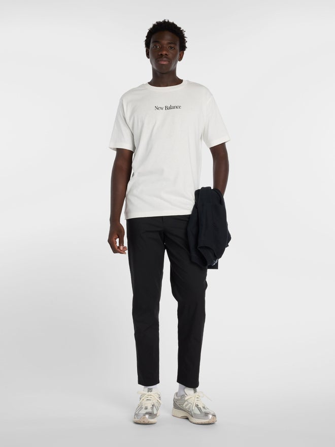 New Balance White Printed Cotton T-Shirt - Image 1