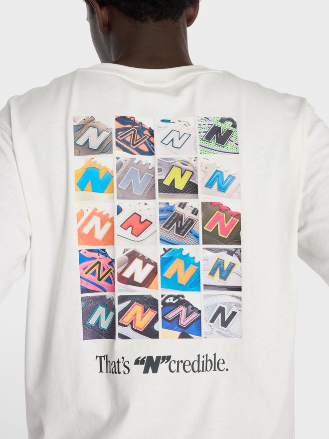 New Balance White Printed Cotton T-Shirt - Image 5