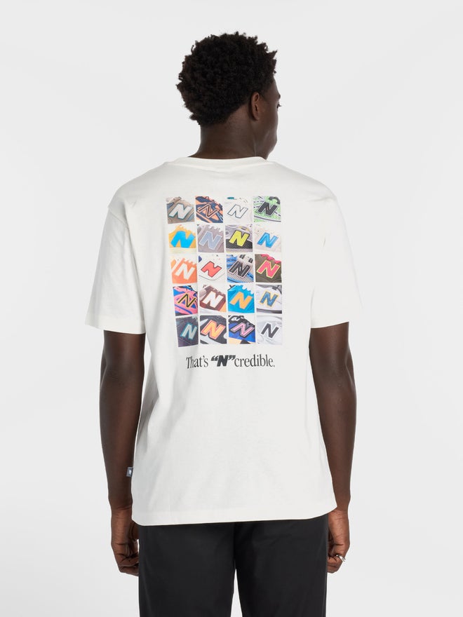 New Balance White Printed Cotton T-Shirt - Image 4