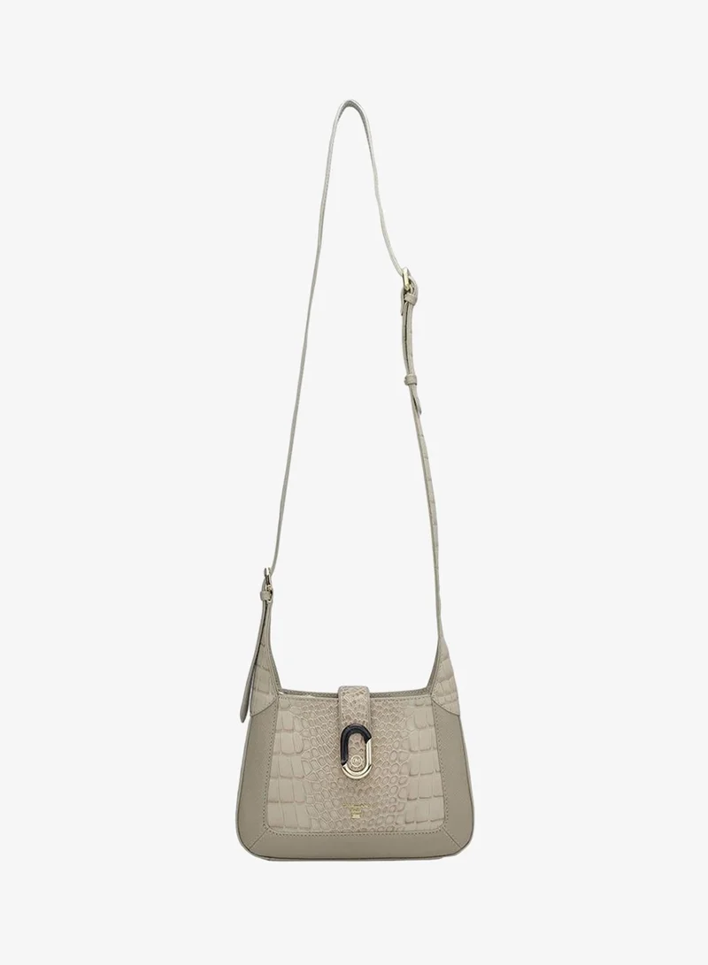 Da Milano Genuine Leather Cream Sling Bag