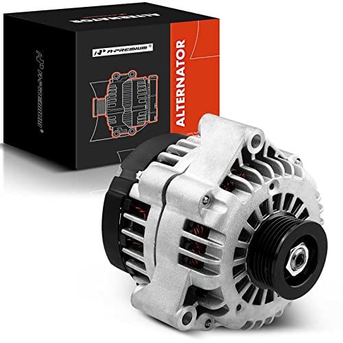 A-Premium Alternator Compatible with Chevrolet/Chevy, Cadillac, GMC Vehicle Models, 4.3L 4.8L 5.0L 5.3L 5.7L 6.0L 6.5L 6.6L 8.1L, 12V 105A CW 6-Groove Pulley, Replace# 10480388 10464438 19244727 - Image 1