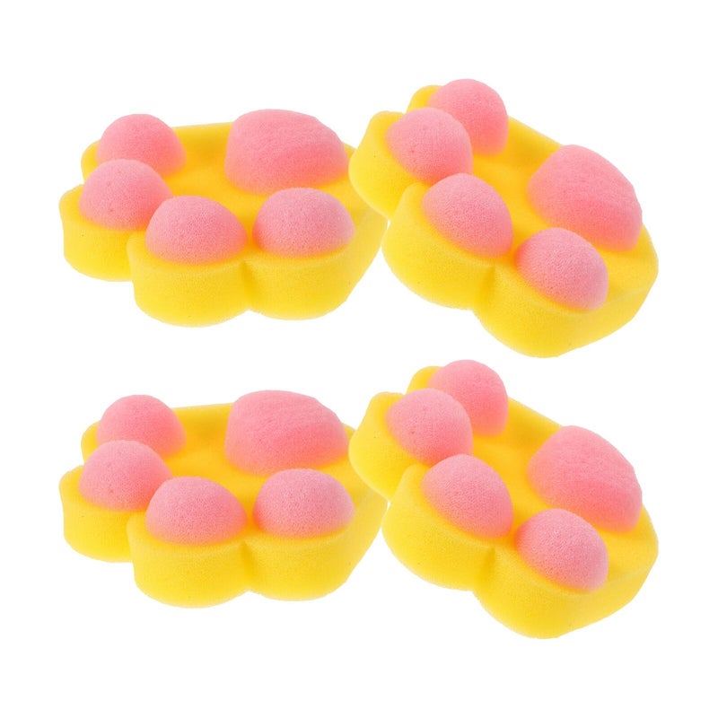 Soft Cat Claw Bath Sponges 4 Pack Exfoliating Washcloths For Newborn Baby Shower - Image 2