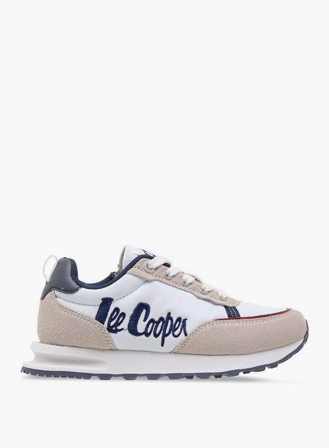 Lee Cooper Boys' Logo Embroidered Sneakers with Lace-Up Closure - Image 3
