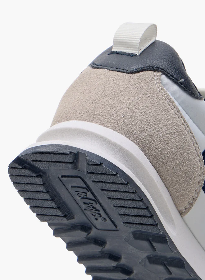 Lee Cooper Boys' Logo Embroidered Sneakers with Lace-Up Closure
