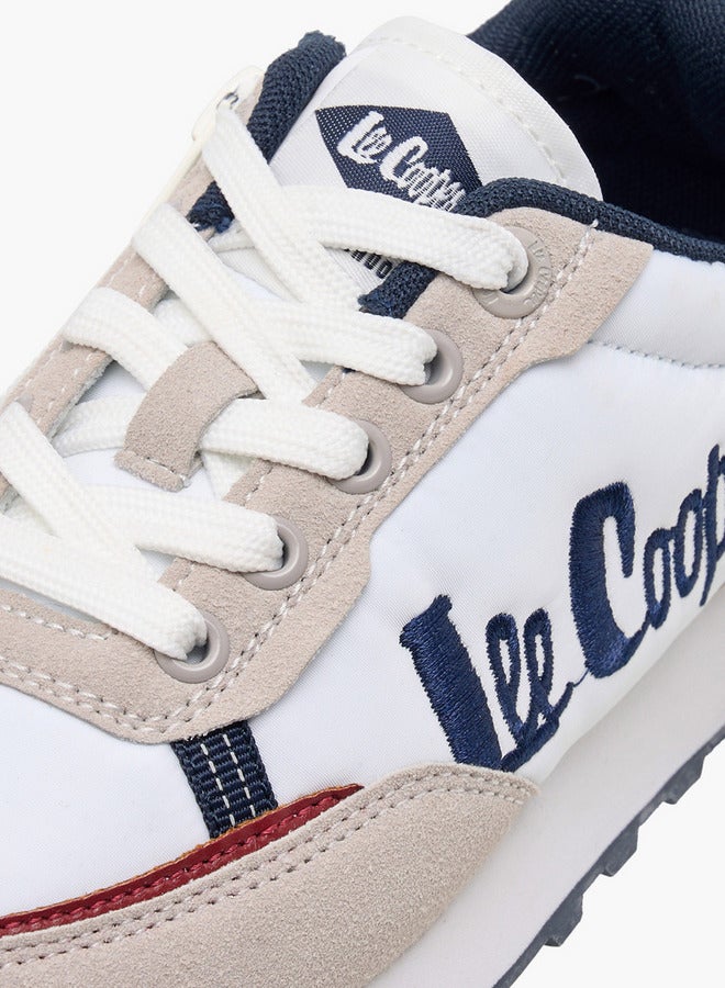 Lee Cooper Boys' Logo Embroidered Sneakers with Lace-Up Closure - Image 4