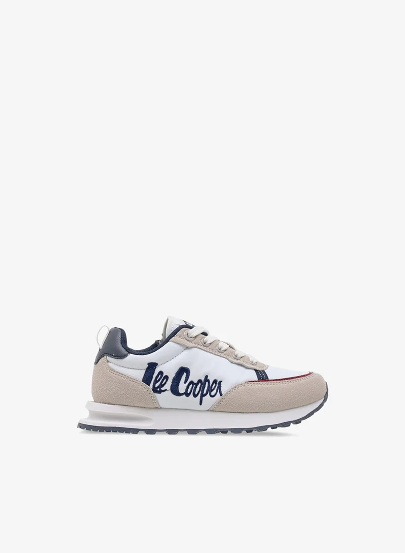 Lee Cooper Boys' Logo Embroidered Sneakers with Lace-Up Closure