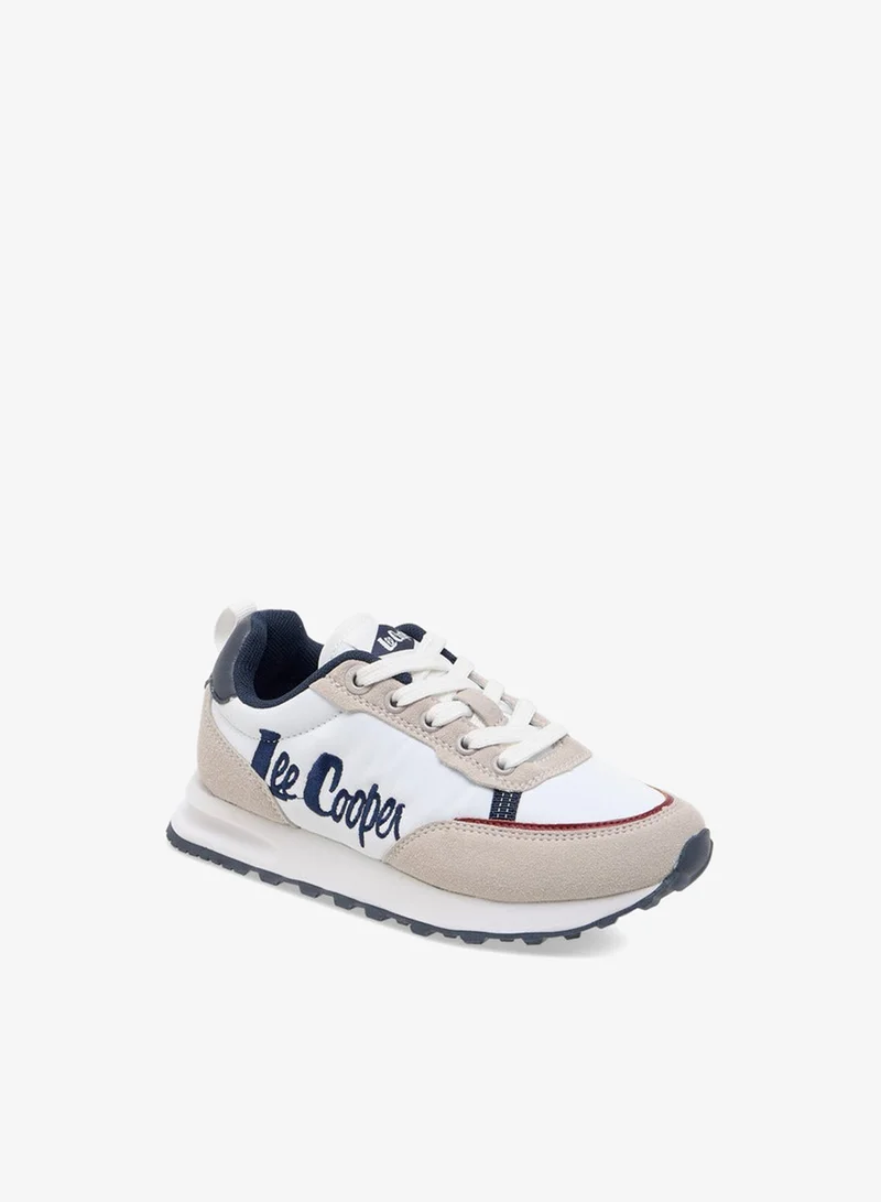 Lee Cooper Boys' Logo Embroidered Sneakers with Lace-Up Closure
