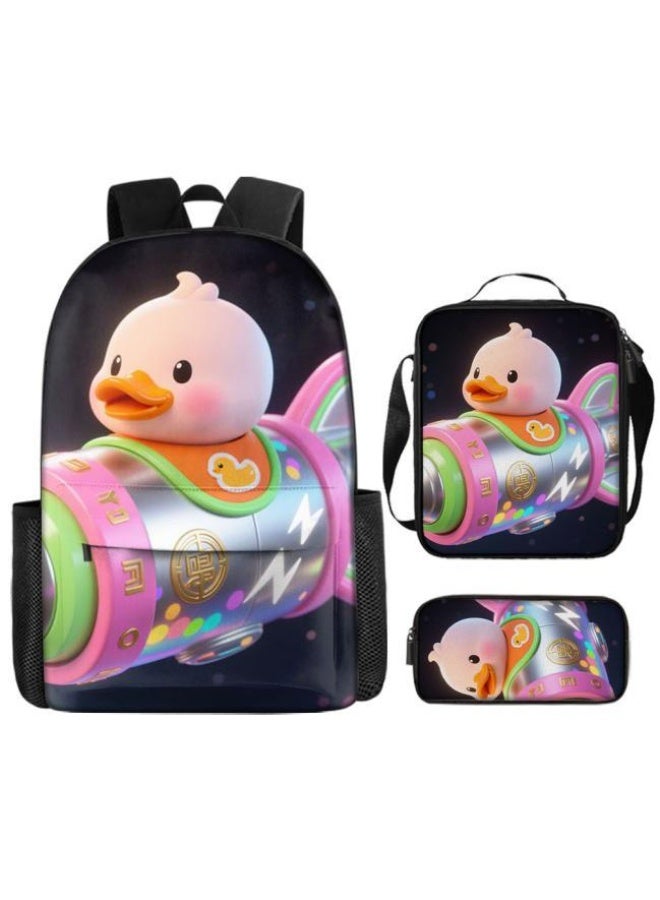 Bright Li Fire Cute cartoon embellishment, double-shoulder pen bag set (students, children, friends' outings, mountain climbing sports, etc. can be used) - 4 - Image 2