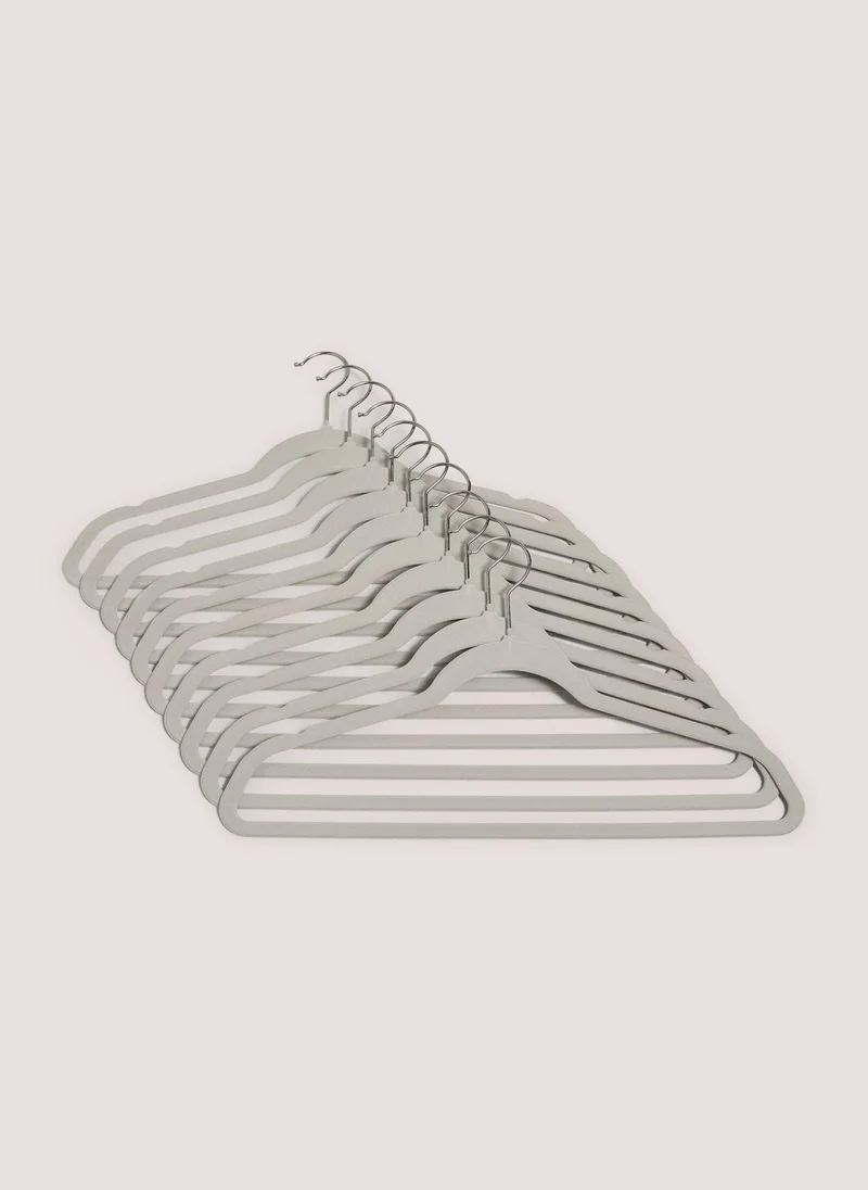 Matalan 30 Piece Grey Flocked Clothes Hangers