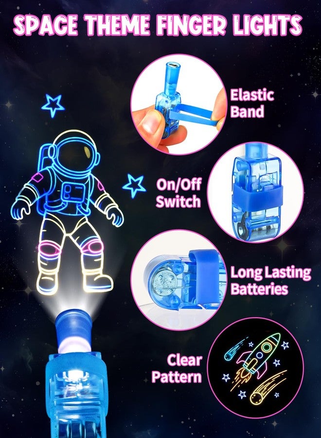 PCTCSHQ 40 Pcs Space Theme Finger Lights Party Favors Glow in the Dark Light Up Toys Bulk for Outer Space Party Decorations Classroom Prizes Goodie Bags Stuffers Astronaut Party Supplies - Image 3