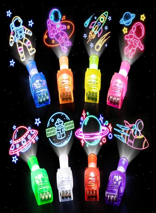 PCTCSHQ 40 Pcs Space Theme Finger Lights Party Favors Glow in the Dark Light Up Toys Bulk for Outer Space Party Decorations Classroom Prizes Goodie Bags Stuffers Astronaut Party Supplies - Image 1