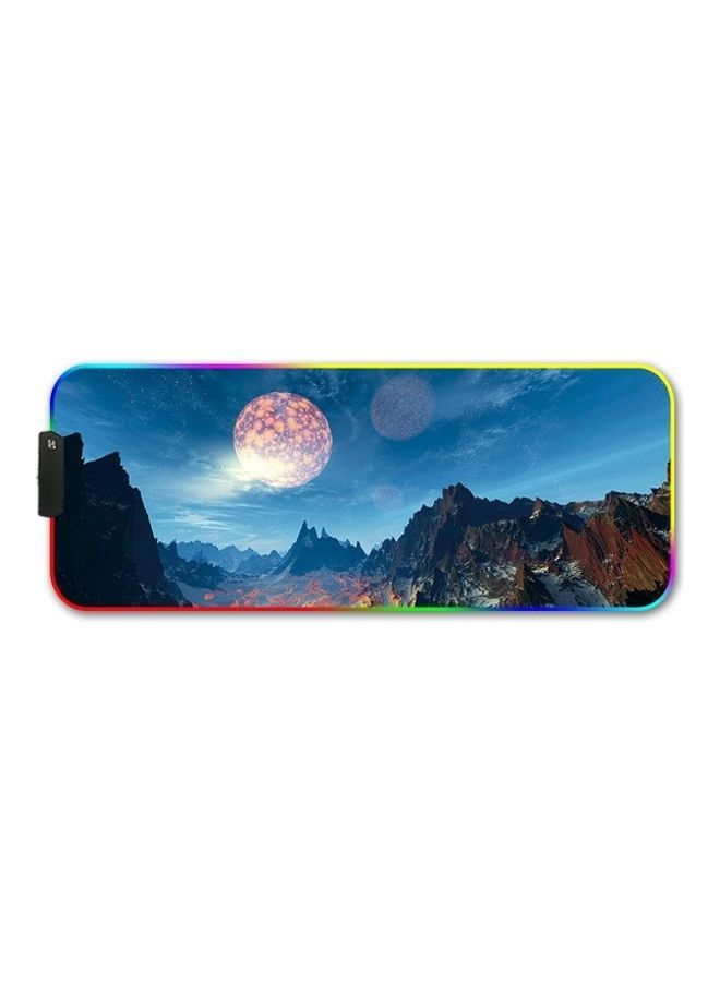 NIBEMINENT Snow Peak Pattern RGB Luminous Non-Slip Mousepad Multicolour - Image 1